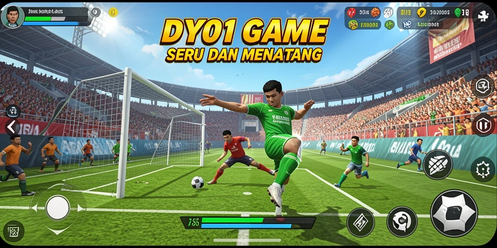 Tampilan gameplay DY01 yang mendebarkan dengan aksi olahraga yang intens.