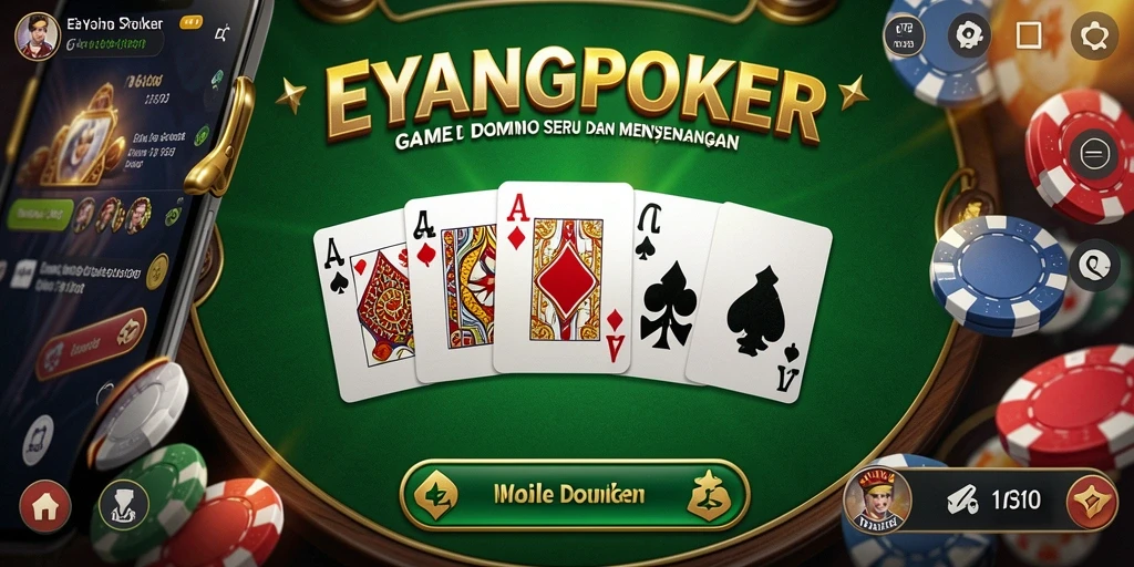 Screenshot gameplay EYANGPOKER yang menampilkan suasana permainan Domino.